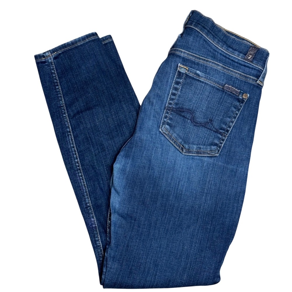 7 For All Mankind Ankle Gwenevere Dark Wash Denim Jeans Size 27